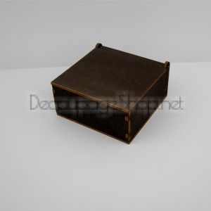 Дървена кутия за декорация - цвят "ВЕНГЕ" -  858540