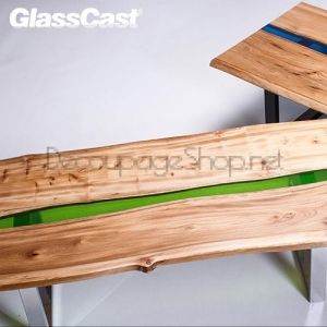 Епоксидна КРИСТАЛНА  ТВЪРДА смола GlassCast 50 Clear Epoxy Coating Resin (River Tables) - 5.00кg Kit