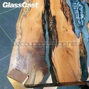 Епоксидна КРИСТАЛНА  ТВЪРДА смола GlassCast 50 Clear Epoxy Coating Resin (River Tables) - 5.00кg Kit