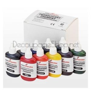 Прозрачни оцветители за прозрачна смола - опаковка от 10 бр - Translucent Tinting Pigments for Clear Resin