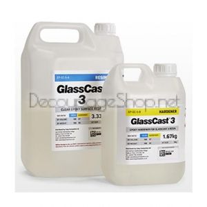 Епоксидна КРИСТАЛНА  ТВЪРДА смола GlassCast 3 Clear Epoxy Coating Resin (Penny Floors) - 5кg Kit