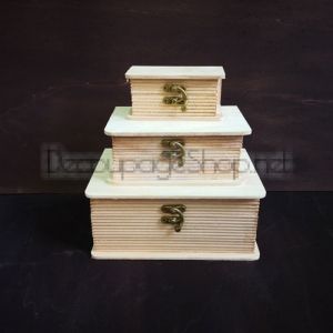 Дървени кутии “КНИГА“ - 3 броя комплект - 20 х 8,5 х 15см и 16 х 6,5 х 11см, 12 х 5,5 х 7,5см