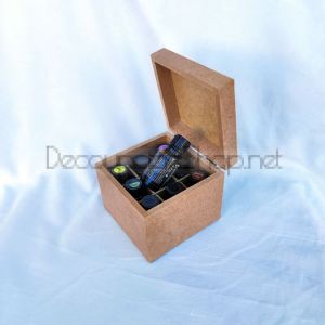 Кутия за етерични масла с прегради и закопчалка  - 10,5 х 10,5 х 9,5см