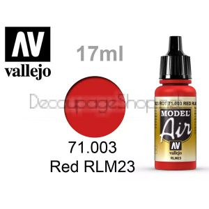 Model Air - боя за аерографи 17 мл. Red RLM23 - Acrylicos Vallejo