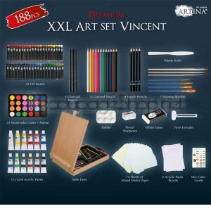 Kомплект за рисуване Винсент 188 части
