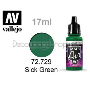 Acrylicos Vallejo - Game Air - боя за аерографи 17 мл. Sick Green