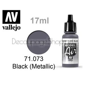 Acrylicos Vallejo - Model Air - боя за аерографи 17 мл. Black (Metallic)