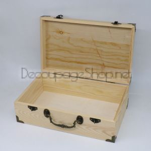 Дървена кутия куфар 23 х 8 х 14 см.