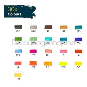 Комплект от 30 бр. маркери за текстил Artina