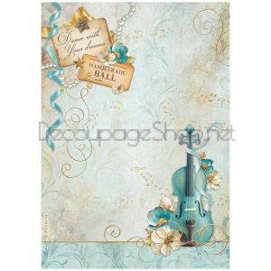 STAMPERIA MASQUERADE ДЕКУПАЖНА ОРИЗОВА ХАРТИЯ А4-DFSA4983