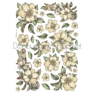 STAMPERIA WHITE FLOWERS ДЕКУПАЖНА ОРИЗОВА ХАРТИЯ А4-DFSA4987