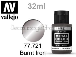 Металик боя за аерограф 32 мл, Burnt Iron - Acrylicos Vallejo