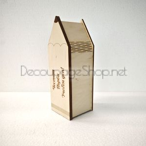 КУТИЯ МОЛИВ от шперплат - 19 х 6,5 х 6,5см