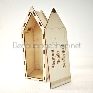 КУТИЯ МОЛИВ от шперплат - 19 х 6,5 х 6,5см