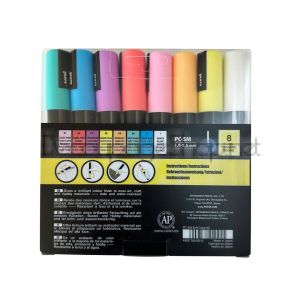 Акрилни Маркери Posca PC-5M : 8 Цвята : Soft Colours