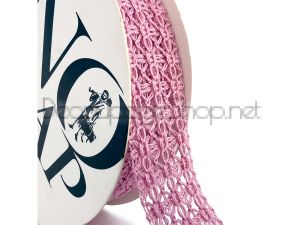 Луксозна тъкана панделка Woven, 25 мм х 20Y, Rose