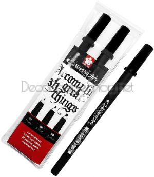 Калиграфски Маркери : Sakura Pigma Calligrapher : 3 Броя