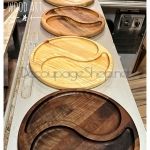 Кръгло плато за сервиране “Ин и Ян“ - ф 24см