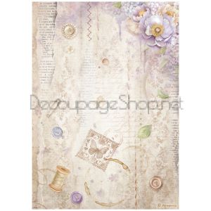 STAMPERIA QUIET DAYS ДЕКУПАЖНА ОРИЗОВА ХАРТИЯ А4 - DFSA41074