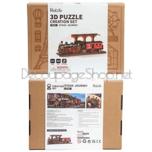 ROBOTIME 3D ДЪРВЕН ПЪЗЕЛ STEAM JOURNEY 365 ЧАСТИ TGS01