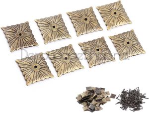 Тапицерски кабър декоративен: цвят - старо злато - 21 х 21мм