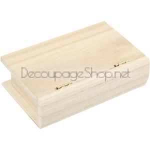 ДЪРВЕНА КУТИЯ КНИГА  - 14 х 9 х 4см