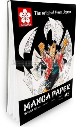 Скицник за Маркери Sakura Манга : 250 gsm : 20 Листа : А5