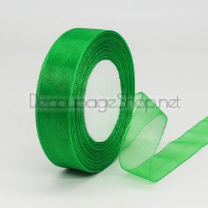 Тъкани панделки Органза 1 ролка 20 мм/ 50 ярда тревисто зелено (20/50/2265)