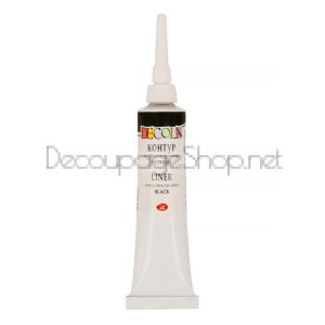 DECOLA КОНТУР ЗА СТЪКЛО И КЕРАМИКА 18 МЛ. - ЧЕРЕН