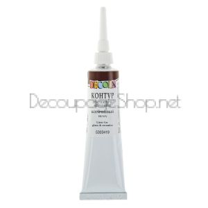 DECOLA КОНТУР ЗА СТЪКЛО И КЕРАМИКА 18 МЛ. - КАФЯВ