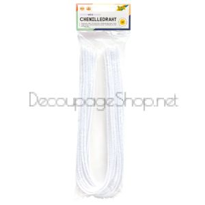 FOLIA ВЕЛУРЕНА, ПЛЮШЕНА ТЕЛ 8 ММ. 50 СМ. 10БР. - БЯЛО