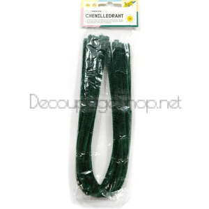 FOLIA ВЕЛУРЕНА, ПЛЮШЕНА ТЕЛ 8 ММ. 50 СМ. 10БР. - ТЪМНО ЗЕЛЕНО