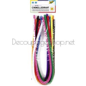 FOLIA ВЕЛУРЕНА, ПЛЮШЕНА ТЕЛ - АСОРТИ 50 СМ.X8 ММ. 10 БР.