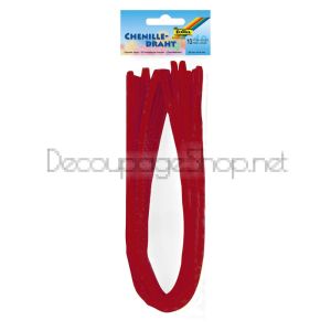 FOLIA ВЕЛУРЕНА, ПЛЮШЕНА ТЕЛ 8 ММ. 50 СМ. 10БР. - ТЪМНО ЧЕРВЕНО