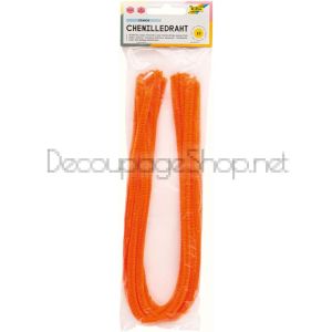 FOLIA ВЕЛУРЕНА, ПЛЮШЕНА ТЕЛ 8 ММ. 50 СМ. 10БР. - ОРАНЖЕВО