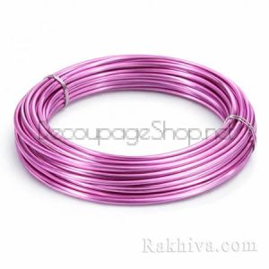 Цветна алуминиева тел, циклама (1.5мм/ 6м)