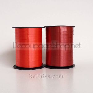 Тънки панделки за балони , 1 ролка 0.5см/ 500ярда 5/500/2845 (ЧЕРВЕНА)