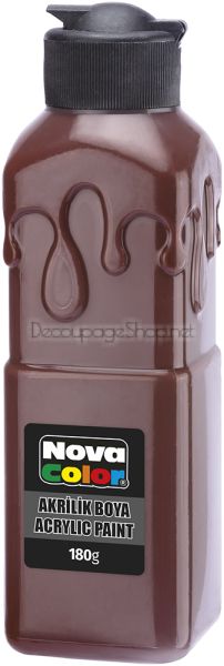 Акрилна боя 180гр. КАФЯВА Nova Color