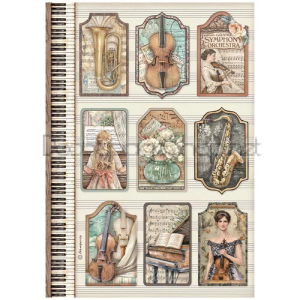 STAMPERIA SYMPHONY ДЕКУПАЖНА ОРИЗ ХАРТИЯ А4 - DFSA41126