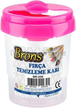 Чашка за почистване на четки с плъзгащ се капак Brons