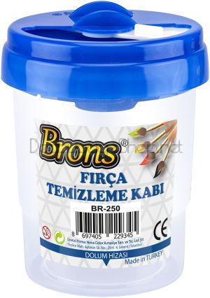 Чашка за почистване на четки с плъзгащ се капак Brons