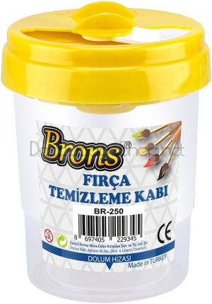 Чашка за почистване на четки с плъзгащ се капак Brons