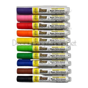 Маркери за бяла дъска 10 броя презареждащи REFILLABLE BOARD MARKER SET