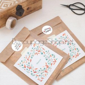 Коледни стикери на ролка, 2.5см / 100бр.бели (Merry Christmas)