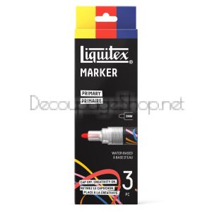 LIQUITEX АКРИЛНИ МАРКЕРИ КОМПЛЕКТ 3X2MM - PRIMARY
