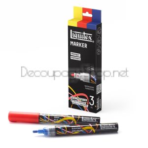 LIQUITEX АКРИЛНИ МАРКЕРИ КОМПЛЕКТ 3X2MM - PRIMARY