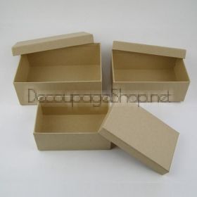 Правоъгълни картонени кутии комплект 3 броя -  50322