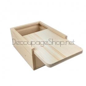 Дървена кутия с плъзгащ  капак - 16127