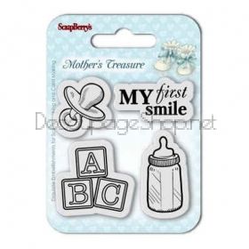 Scrapberry`s Силиконови дизайнерски печати 7x7cm сет - Mothers Treasure - First Smile