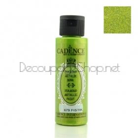 CADENCE АКРИЛНА БОЯ DIAMOND METALLIC 70 МЛ - PEANUT GREEN 679